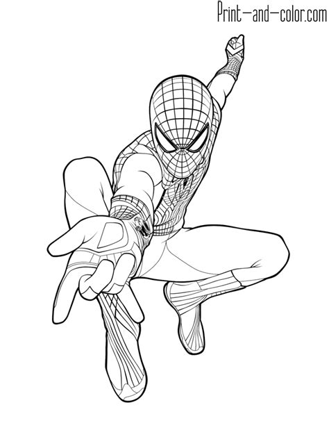 spider man coloring pages print  colorcom