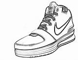 Shoes Coloring Nike Pages Kd Shoe Drawing Popular Getdrawings Drawings sketch template