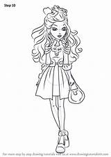 Ever After High Charming Darling Drawing Step Draw Tutorials sketch template