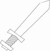 Sword Clip Swords Knife Clipart Dagger Weapon Clker Outlines Vector Jeff Shared sketch template