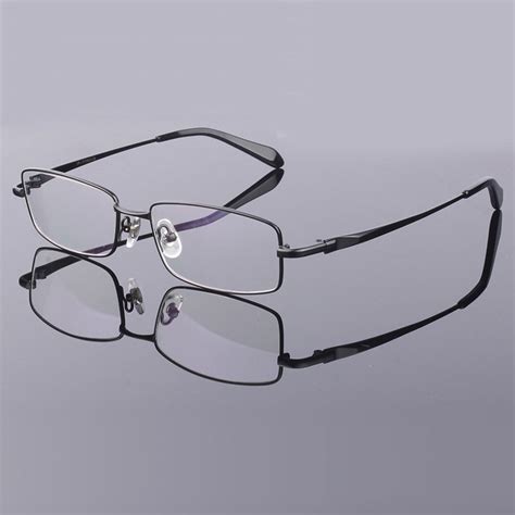 buy full rim pure titanium eyeglasses frame for men