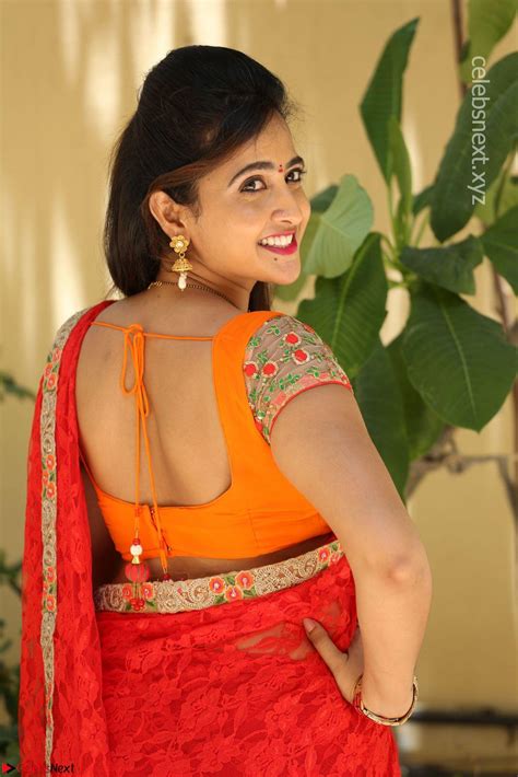 Lasya Cute Beauty In Saree Backless Choli At Her Interview ~ Exclusive