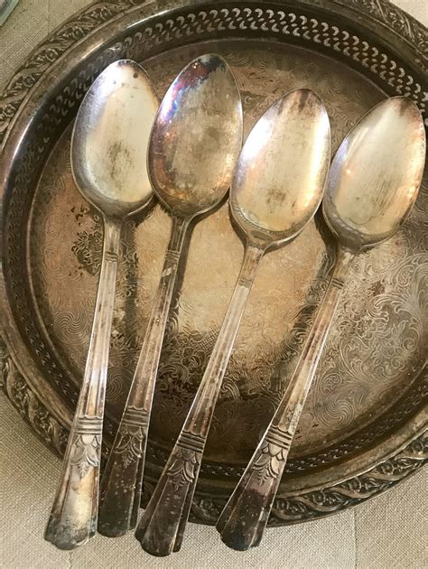 court silverplate silver plate serving spoons set    etsy