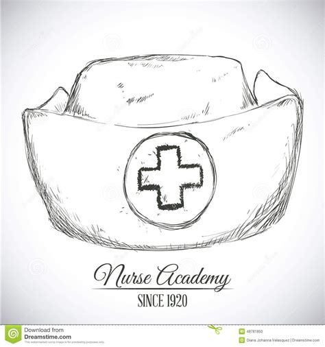 nurse hat stock vector illustration  caregiver medicine