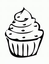 Coloring Pages Cupcake Cup Birthday Cake Cupcakes Colouring Cakes Kids Clipart Funny Advertisement Sheets Popular sketch template