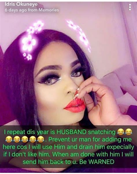 I Will Snatch Your Husband And Suck Him Dry Bobrisky S New Year