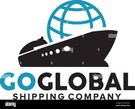 shipping company logo design vector template stock vector image art
