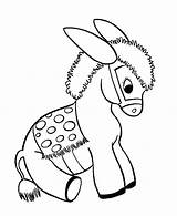 Pinata Coloring Pages Donkey Color Getcolorings Printable Getdrawings sketch template