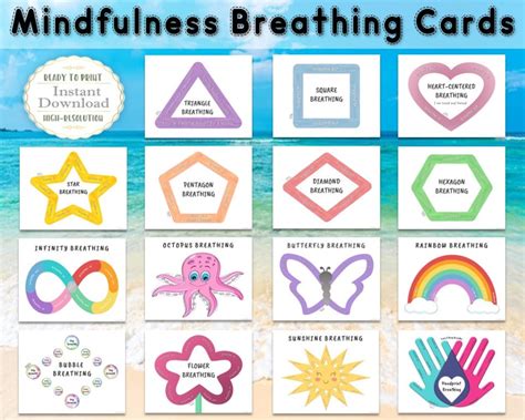 buy mindfulness breathing exercises activities cards  kids