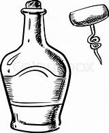 Whiskey Bottle Drawing Traditional Cork Getdrawings sketch template