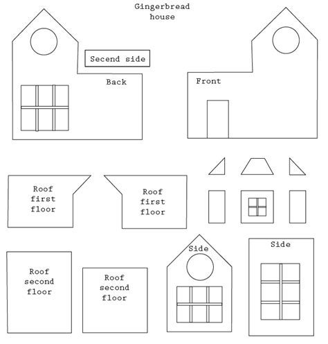 story printable gingerbread house template printable word searches