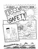 Safety Coloring Swimming Pages Kids Print Color sketch template