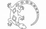 Lizard Coloring Salamander Pages Outline Kids Gila Colouring Drawing Monster Printable Iguana Aboriginal Lizards Animals Realistic Dot Painting Color Reptile sketch template