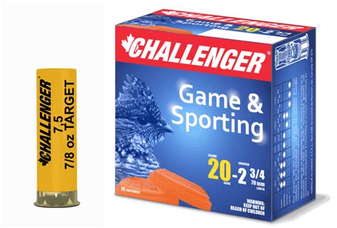 Challenger® Game And Sporting 20 Ga 2 3 4″ 7 8oz 7 5 1200fps 250 Round