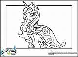 Pony Cadence Pegasus Cadance Elsa Coloringhome Mewarna Coloring99 Celestia Princesses Ponies Mildred sketch template