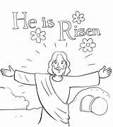 Jesus Coloring Risen Resurrection He Easter Pages Sheets Printable Alive Kids Drawing Print Has Color Colouring Bible Sunday Netart Simple sketch template