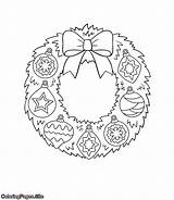 Christmas Coloring Pages Wreath Printable Kids Color Choose Board Print Template sketch template