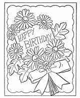 Birthday Coloring Pages Adults Happy Color Printable Getcolorings sketch template
