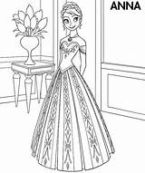 Coloring Anna Frozen Pages Princess Dress Disney Beautiful Dresses Pretty Elsa Printable Print Wear Barbie Color Kids Girl Rocks Getcolorings sketch template