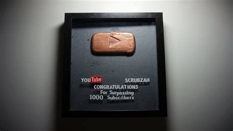 Diy Youtube Play Button Bronze 1000 Subscriber Play