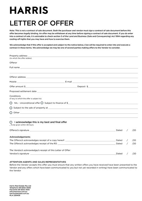 property letter  offer sample templates  allbusinesstemplatescom