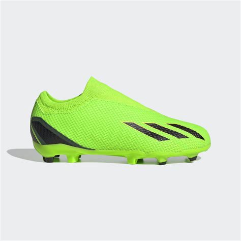 stefanssoccercomadidas youth  speedportal laceless firm ground soccer cleats solar green