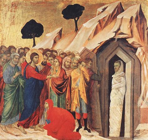 resurrection of lazarus by duccio