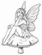 Fairy Coloring Pages Adults Her Dreams Myths Legends Fairies Drawing Adult Drawings Color Justcolor Pencil Easy Sketches Sketch Merlin Kids sketch template