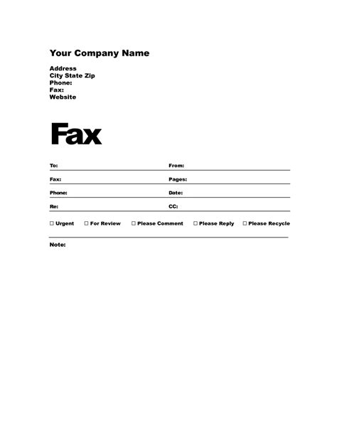 blank fax cover sheet template fax cover sheet template
