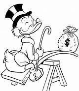 Ducktales Scrooge Uncle Mcduck Colouring Dewey sketch template