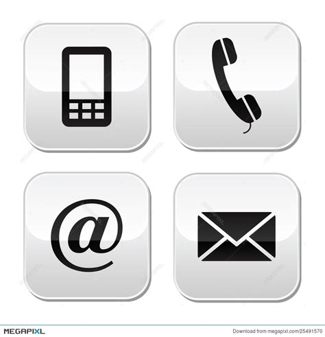 telephone  email icon   icons library