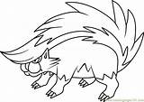 Skuntank Pokemon Coloringpages101 Pokémon sketch template