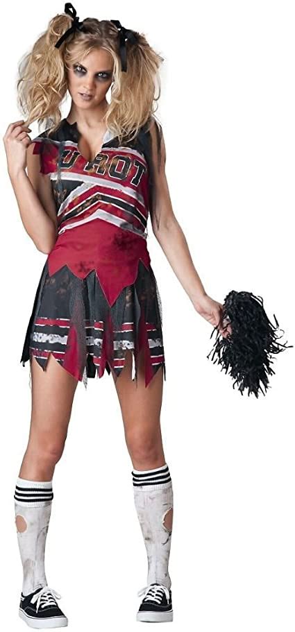 spiritless cheerleader costume adult scary sports zombie