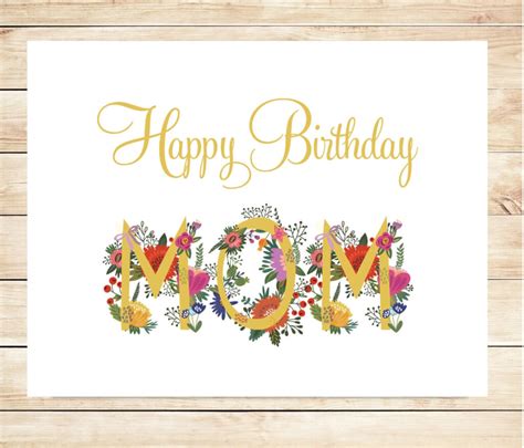 printable happy birthday cards  mom newfreeprintablenet