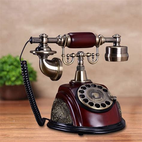 tfcfl antique telephone  fashion landline telephone rotary corded retro phone hanging handset