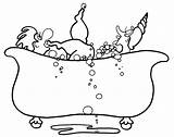 Bathtub Getdrawings Colouring sketch template