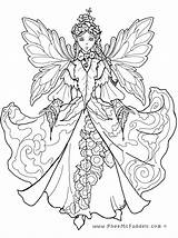 Coloring Fairy Pages Adults Popular Detailed sketch template