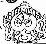 Drawing Aum Getdrawings Monastery Ganesha sketch template