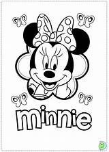 Minnie Mouse Coloring Pages Disney Makeup sketch template