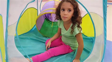trampoline tricks trampoline  kids tunnel challenge disney princesses gift youtube