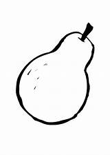 Pear Coloring Template Pages Printable Edupics Food Clipart Drawing Large sketch template