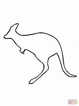 Kangaroo Aboriginal Coloring Outline Drawing Animals Dot Leaping Template Silhouette Templates Painting Australia 2d Kids Kangaroos Silhouettes Supercoloring Drawings Pages sketch template