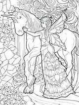 Unicorn Coloring Pages Adults Fantasy Fairy Fairies Magical Advanced Unicorns Adult Color Book Kids Printable Colouring Sheets Girl Mermaid Ausmalbilder sketch template