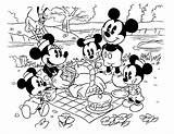 Picnic Coloring Pages Family Mickey Mouse Quality High Picnics Drawing Getdrawings Popular Coloringhome sketch template