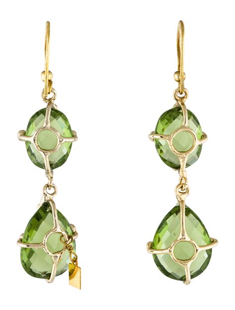 rosantica green crystal drop earrings earrings rsn  realreal