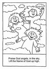 Praise Colouring God Coloring Craft Bible Books Line Book Story sketch template