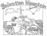 Salvation Coloring Pages Bible Mountain Template sketch template