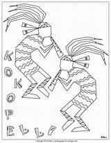 Coloring Pages Native American Navajo Printable Kokopelli Symbols Pottery Indian Pueblo Man Mac Nm Getcolorings Hatchet Color Doll Getdrawings Hopi sketch template
