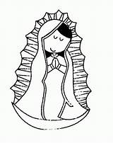 Guadalupe Virgen Coloring Pages Drawing Getdrawings Popular Coloringhome sketch template