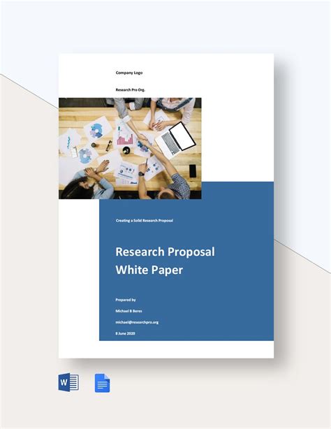 research proposal white paper template  word google docs